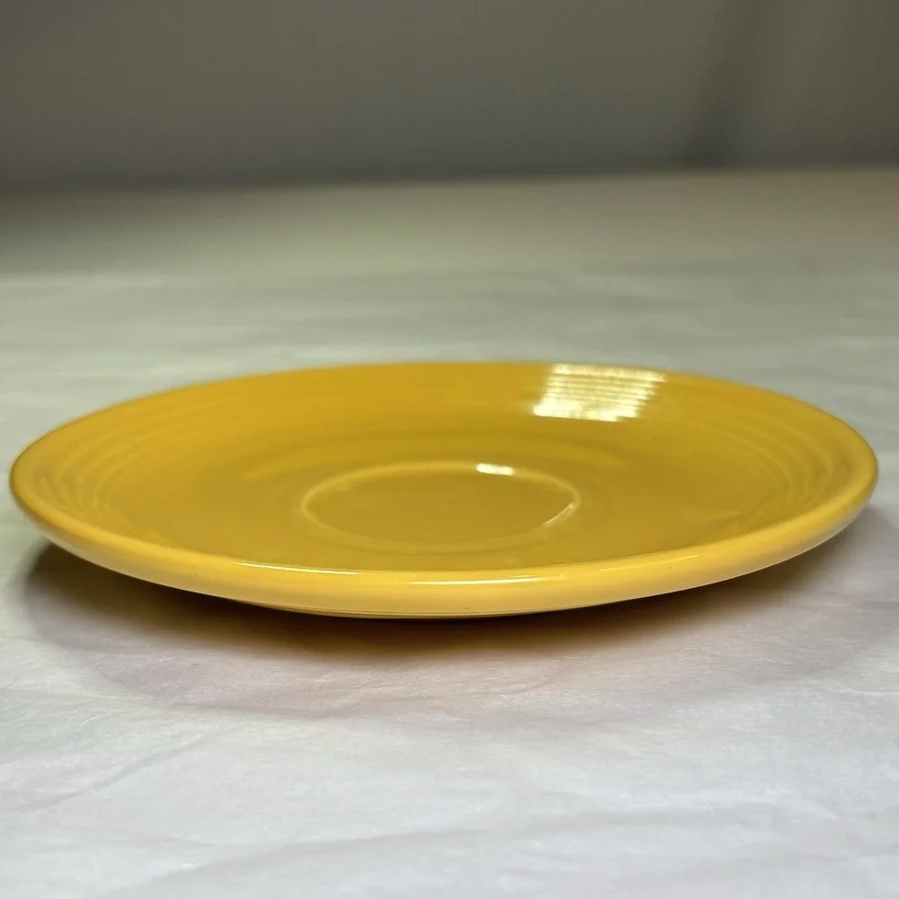 Homer Laughlin Genuine Fiesta‎ Ware YELLOW Saucer plates 6